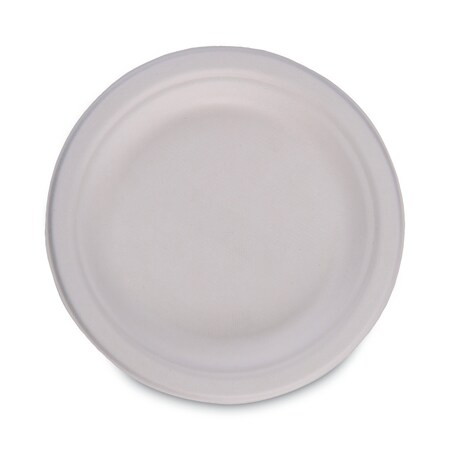 Boardwalk Bagasse Molded Fiber Dinnerware, Plate, 6" Diameter, White, PK1000 BWKPLATEWF6